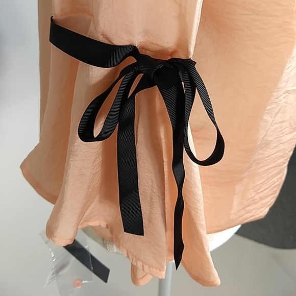 Women's 3/4 tops Peach with Ribbons - Picture 6 of 8